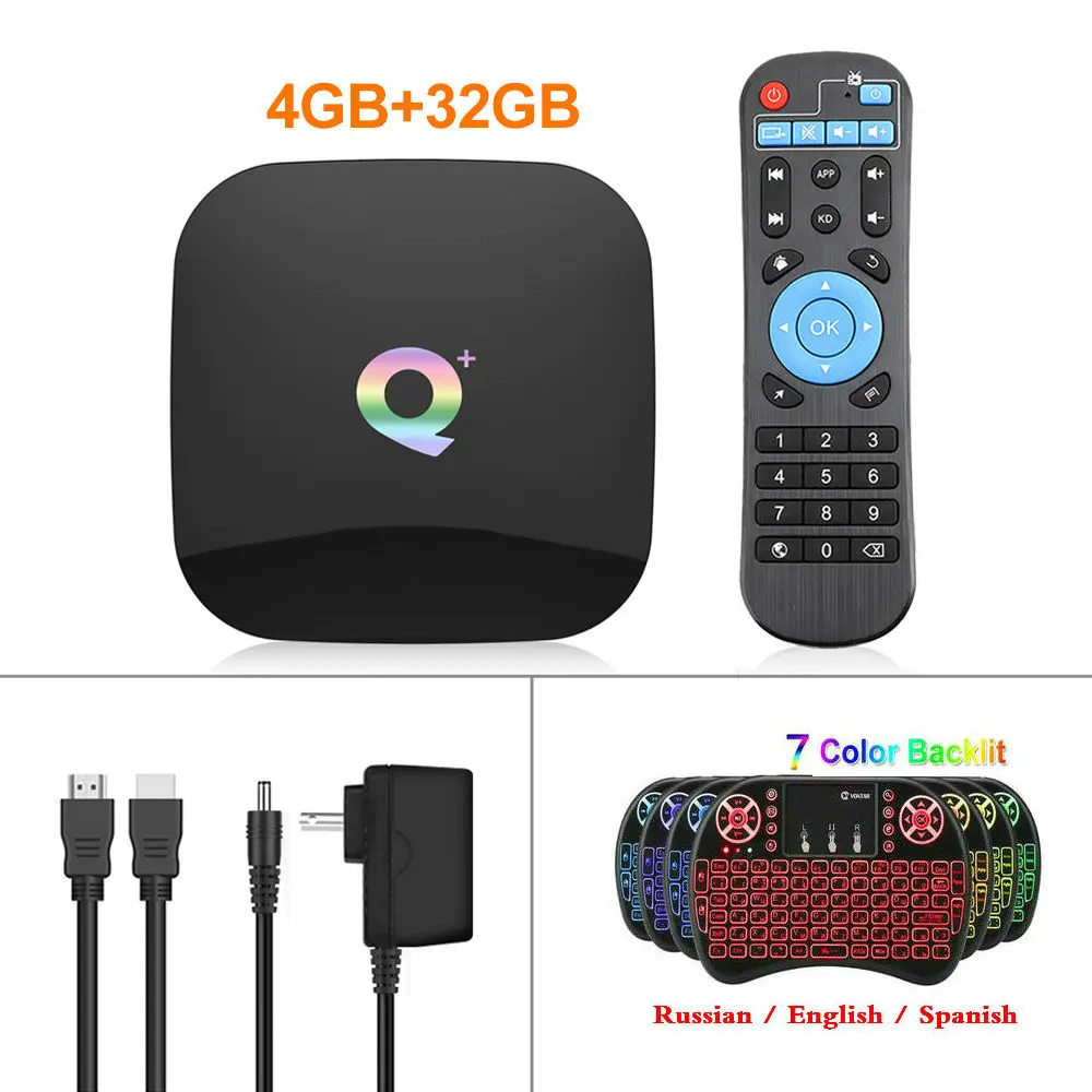 4G32G Backlit i8 Allwinner H6 6K Smart tv Box Android 9,0 Q Plus 4 ГБ ОЗУ 64 Гб ПЗУ четырехъядерный процессор Playstore Youtube Wifi телеприставка 2G16G медиаплеер - Цвет: 4G32G Backlit i8