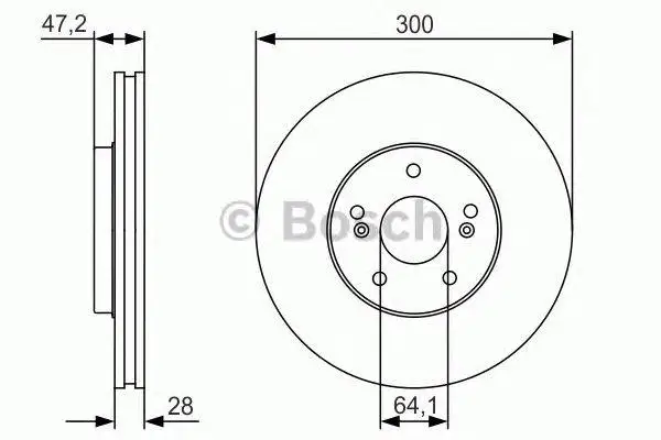 Тормозной диск 0986479R47 (Bosch) |
