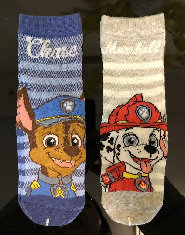 Genuine Paw Patrol 1pair 14cm Kids Children sock with chase marshall skye rubble 4 colors children toy Birthday gift figure toy