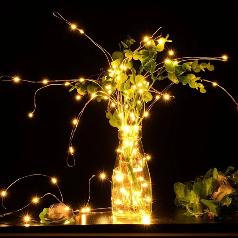 Party Supplies 1M/2M/3M/10M Copper Wire LED Light String Fairy Garland Lights Wedding Lights Decor Christmas Decoration For Home