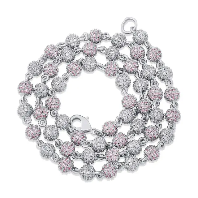 TOPGRILLZ 6mm8mm Iced Ball Chain Choker 