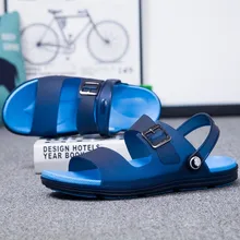 Красивые Летние вьетнамки на полой подошве; шлепанцы; пляжная обувь; легкие шлепанцы на плоской подошве; Chaussure; модная мужская повседневная обувь с пряжкой