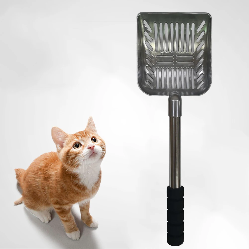 Из Нержавеющей Стали Pet Cat просеиватель совок для кошачьего наполнителя портативный с длинной ручкой домашний песок совок для уборки Инструмент Практичный выдолбленный уход за отходами
