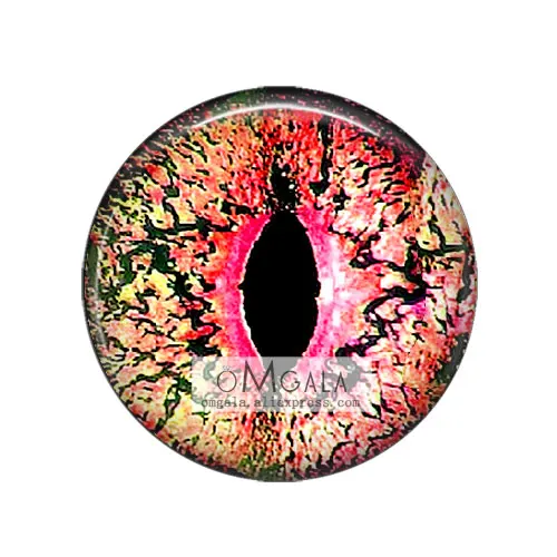 In Pairs Dragon Cat Doll Eyes Dome Patterns 12mm/16mm/18mm/20mm/25mm Round photo glass cabochon demo flat back Making findings