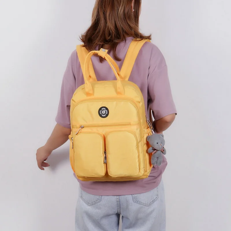 Litthing, Модный женский рюкзак, водонепроницаемый, нейлон, мягкая ручка, Одноцветный, для путешествий, на молнии, Mochila Feminina Sac A Dos, школьные сумки