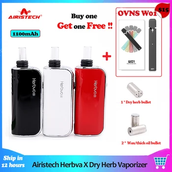 

Buy one Get one Free! Airistech Herbva X Dry Herb Wax Vape Kit 1000mah Vaporizer Vape Pen Kit with Airis N1 Kit Starter 360mAh