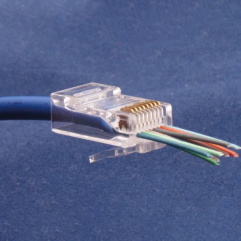 CAT6 Plug EZ RJ45 Network Cable Modular Pass Through Connector Plugs 8P8C Good Transparency Connector Plugs Accessori Auto