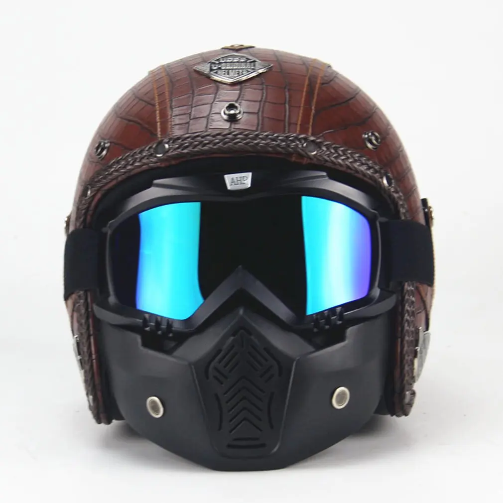 

Men And Women Seasons Retro Helmet Fashion Personality Retro Helmet Motorcycle Motor Car Universal Half Helmet