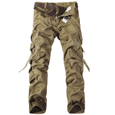 MRMT Брендовые мужские длинные брюки, хлопковые свободные брюки с несколькими карманами для мужчин, Комбинезоны для отдыха, однотонные цветные штаны - Цвет: Хаки