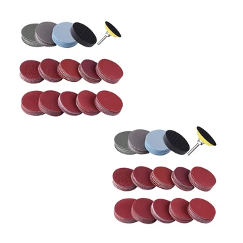 

100Pcs/Set Sanding Paper Backing Pad 60-3000 Grit Hook Loop Sand Pads Polishing Set Abrasive Tool Sander Disc