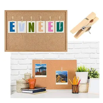 

20pcs Cute H-character Decorative Clip Photos Wooden Wall Clip Creative And Fashion Memo Clip Wooden Pushpin