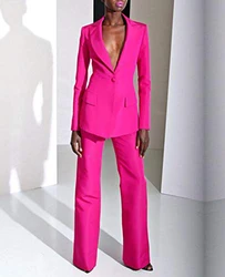 Womens Suit 2 Piece Fashion Winter Shawl Lapel Autumn Casual Tuxedos Suit for Women (Jacket+Pants)