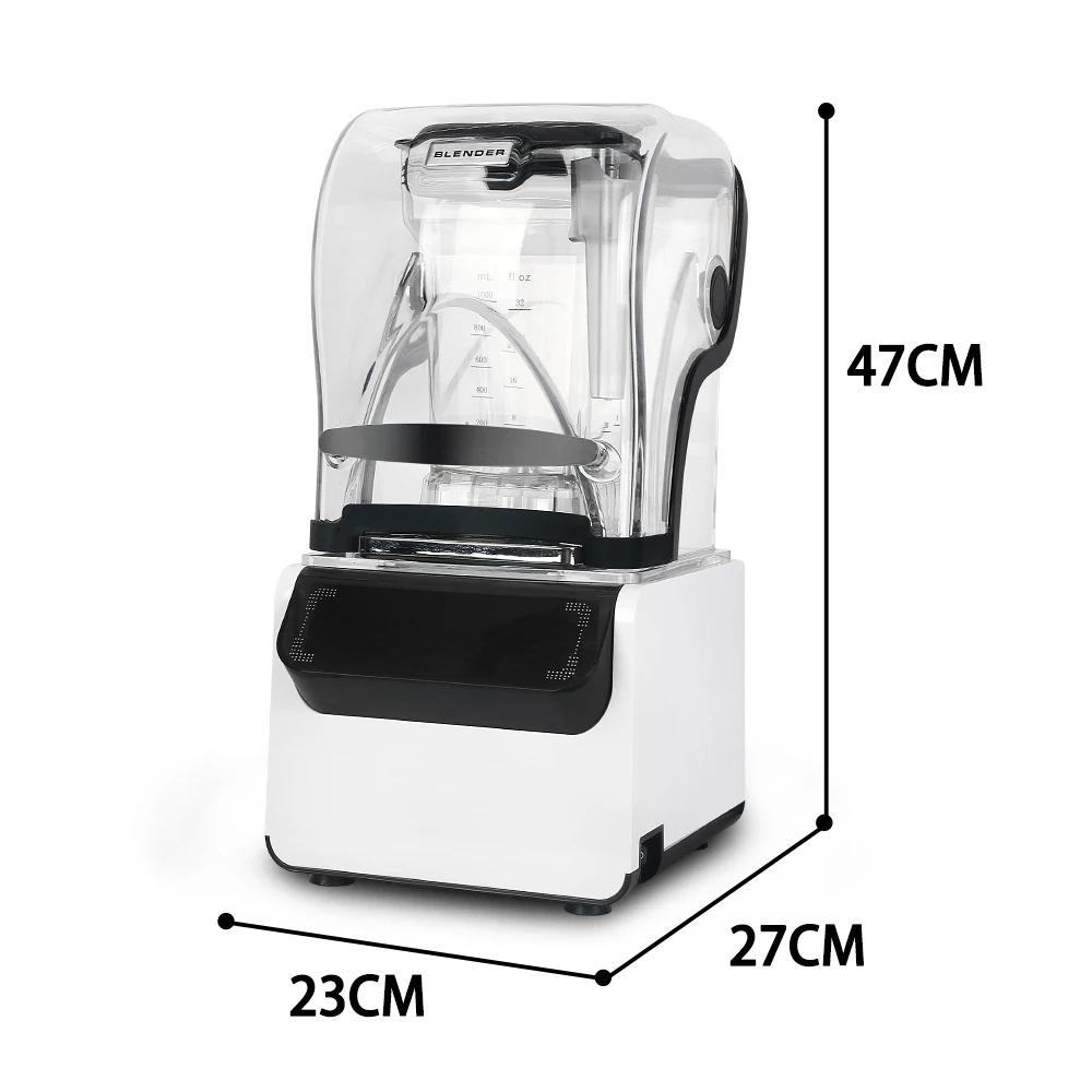 Commercial Smoothie Blenders, 3.9L / 132oz 2800W Countertop Silent