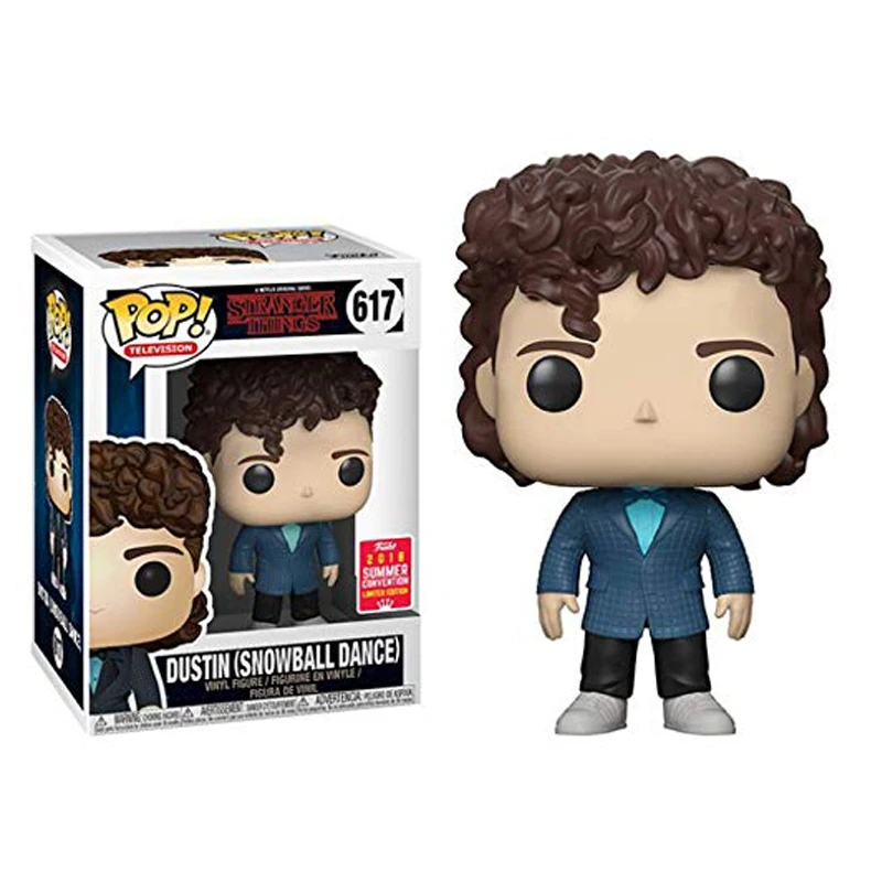 FUNKO POP Stranger things Eleven duстin Дротика Дастин снежок танец Стива Виниловая фигурка игрушки для детей Рождественский подарок - Цвет: 617