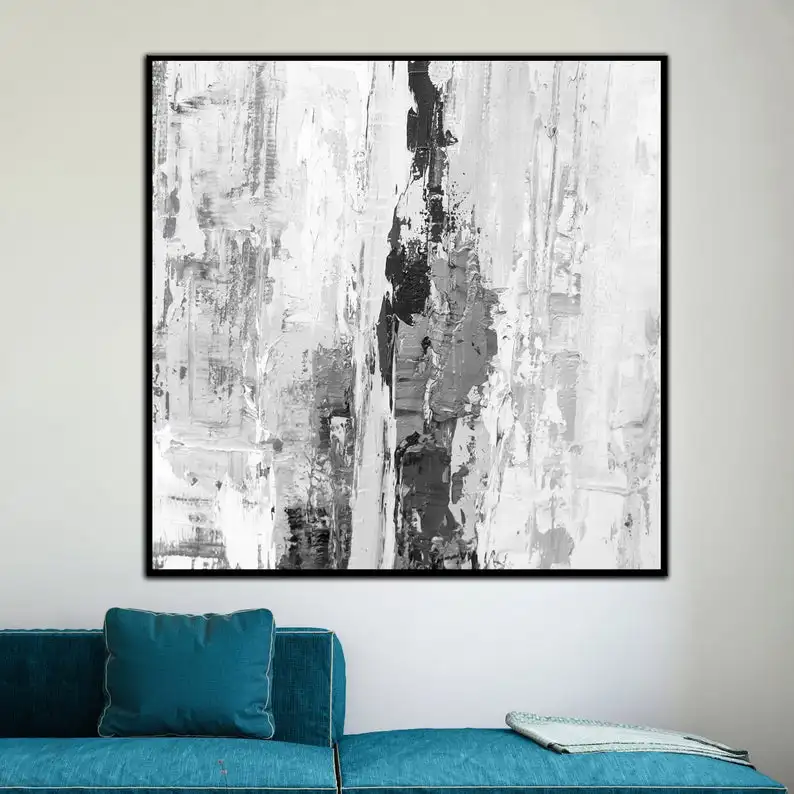 

Oil Painting Abstract Large Oversize Canvas Wall Art Black And White Canvas Wall Art Black And White Painting Canvas Painting