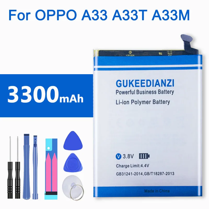 GUKEEDIANZI BLP605 3300 мАч батарея для OPPO A33 A33T A33M мобильный телефон замена перезаряжаемая батарея