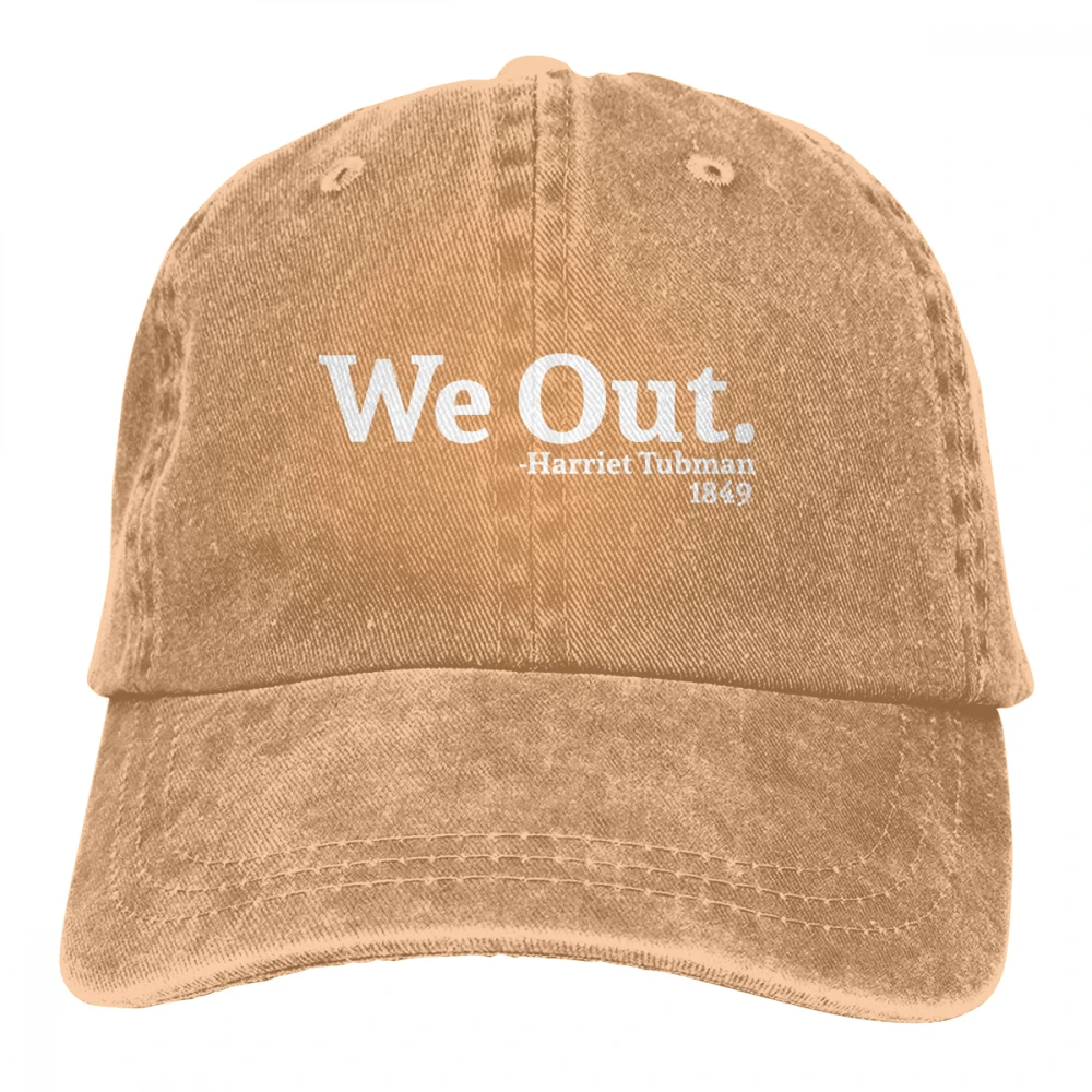 We Out Harriet Tubman Casquette черные унисекс Мужские Женские джинсовые бейсболка с ремешком кепки Регулируемая шляпа для гольфа папа - Цвет: Хаки