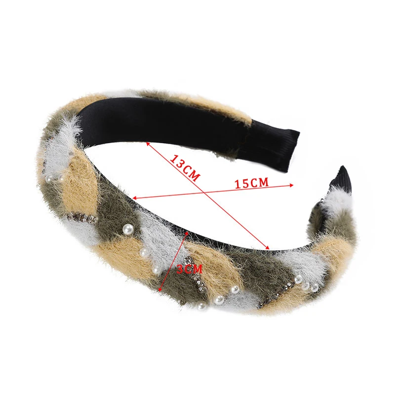 LEVAO Fashion Rhinestone Headband Eegant Women Pearl Hairband Bezel Turban Female Girls Headwear Hair Accessories Hair Hoop