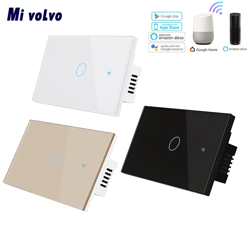 

Touch smart switch wifi APP wireless remote control compatible with Alexa Google home voice control US standard light switch
