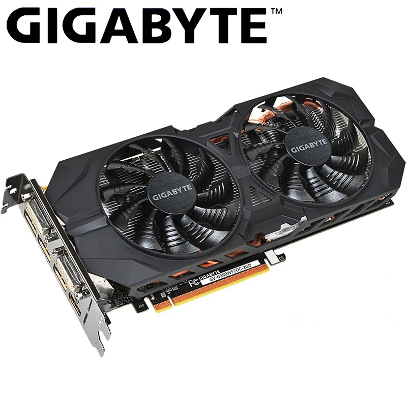 GIGABYTE Graphics Card GTX 960 NVIDIA GeForce With GPU 2GB 128Bit GDDR5 Video for PC Hdmi DVI Game VGA Used Cards | Компьютеры и офис