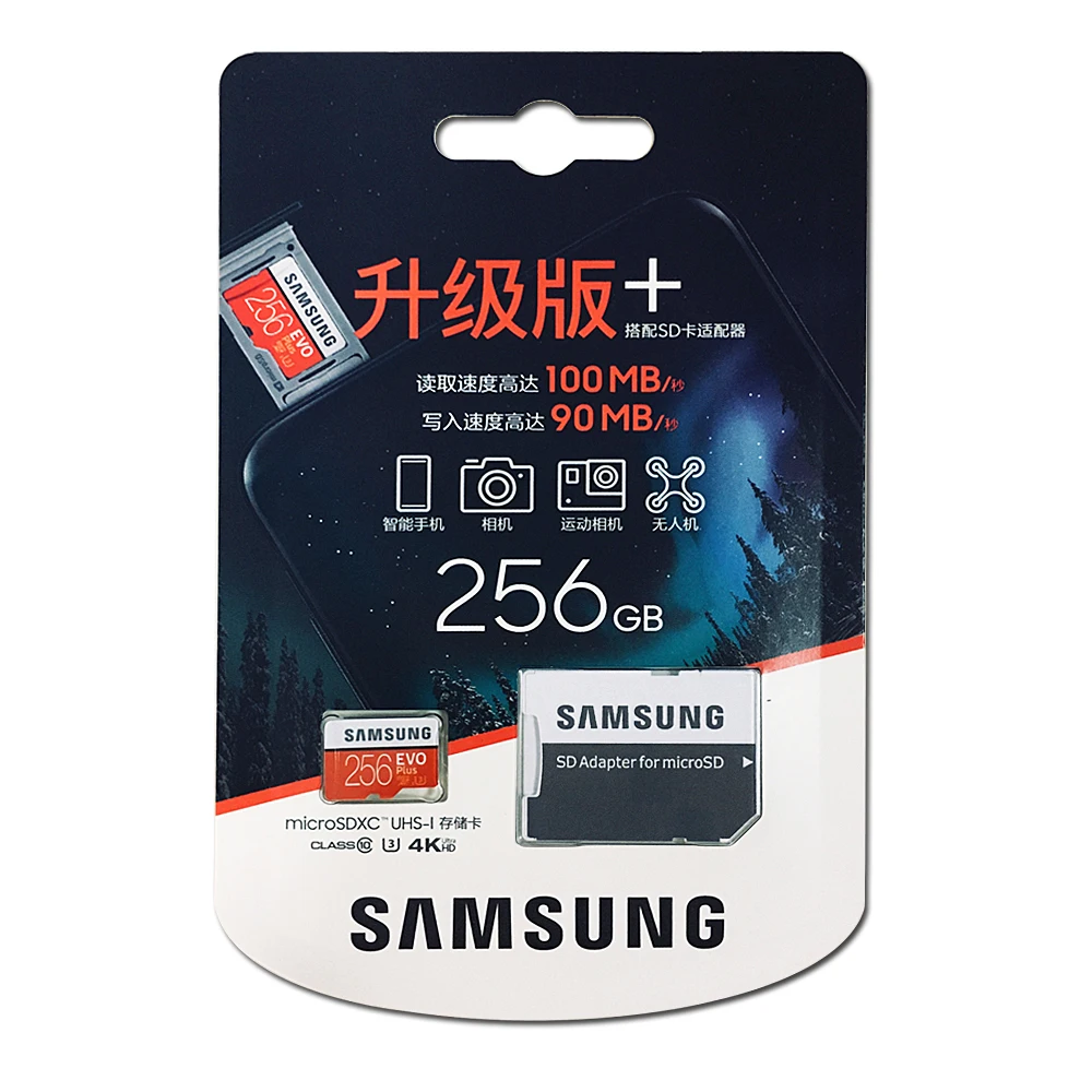SAMSUNG EVO Plus 512 ГБ 256 Гб карта памяти 128 U3 4K Micro SD 64 32 U1 SDHC Microsd UHS I C10 TF Trans Flash Microsd|class 10