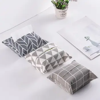 

3Pcs Cotton Linen Decorative Tissue Box Cover Napkin Holder Tissue Storage Bag Paper Holder Cover Home Car Desktop Organizer