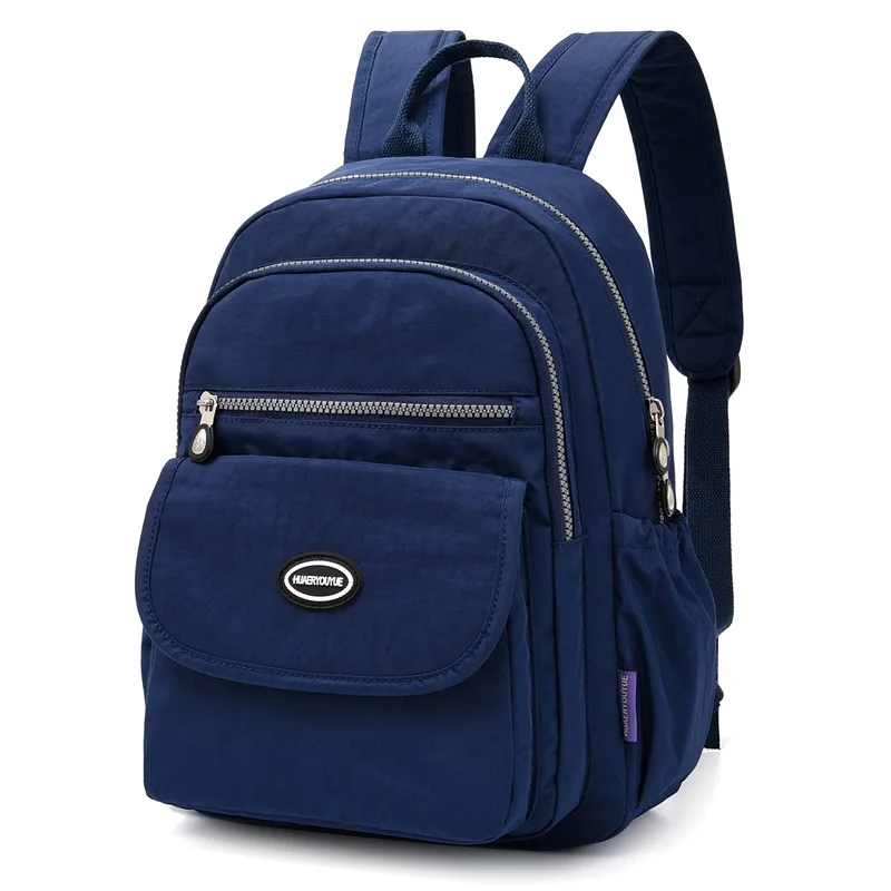Женский рюкзак, водонепроницаемая сумка, дорожная сумка, высокое качество, сумка на плечо для подростков, девочек, много карманов, сумки на каждый день - Цвет: Темно-синий