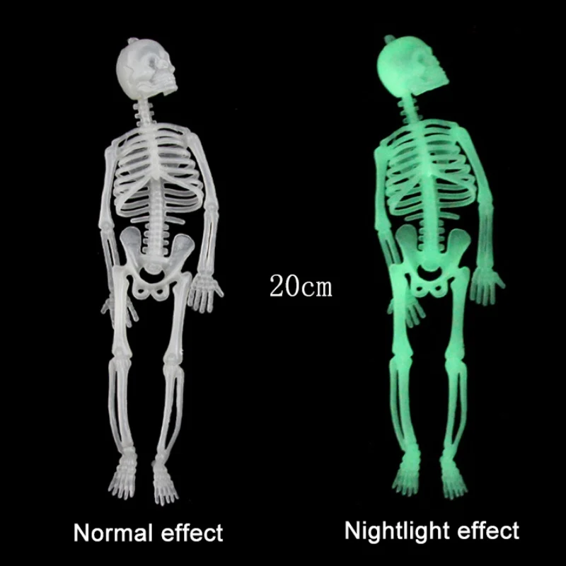 Ужас светящийся Скелет пластиковый висячий Скелет светится в темноте для привидения украшение дома реквизит Хэллоуин вечерние принадлежности