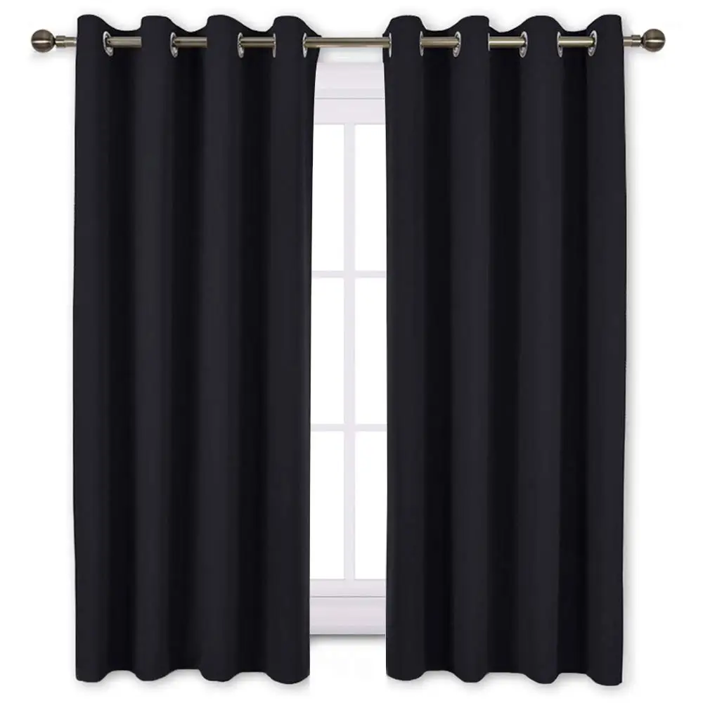 1 панель, черные затемняющие занавески для комнаты, драпировки, микрофибра, шумопоглощающие, термоизолированные, с люверсами для дома, Decotaion - Цвет: Black