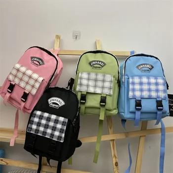 

3 Pcs/set Nylon College Teenager Laptop Backpack,High School Bag,15 Inch Large School Backpack for Teenagers