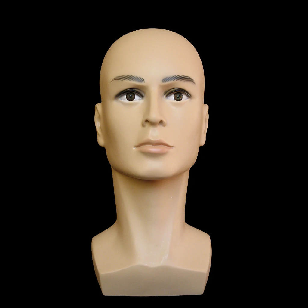 1Pcs Wig Making Head, Male Realistic Bald Mannequin Head For Wig Making, Hat Glasses Display Model Head