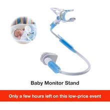 Универсальный держатель для видеоняни, для ленивой кровати, кроватки, длинные руки, регулируемая 85 см, регулируемый зажим, безопасный и Прочный кронштейн для камеры