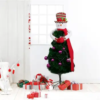 

UNOMOR Christmas Tree Topper Snowman Hugger Christmas Snowman Top Of The Tree Hugger Winter Holiday Home Decor Xmas Decorations