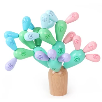 

Ins New Alphabet Cactus Macaron Building Blocks Early Childhood Educational Toys Kids Games Chritmas Gift