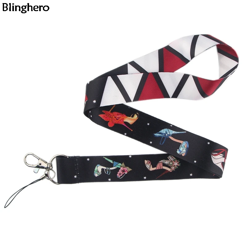 Blinghero/туфли на высоком каблуке с принтом, держатель для телефона, шнурок для ключей, ремни на шею, нагрудные опознавательные Значки для идентификации владельцев BH0152