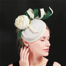 Дамские шляпки millinery цвета слоновой кости, украшенные цветами, вуалетки для волос, свадебные женские элегантные великолепные головные уборы с петлями, головной убор, повязка на голову
