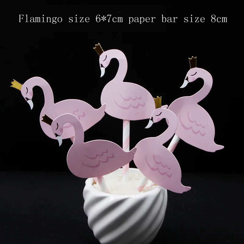 

Cute Cake Decorating Couple Flamingo Love Card Insert Pink Girl Heart Wedding Party Dessert Table Dress Up cake supplies thanks