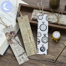 YUEGUANGXIA 30 шт./кор. Винтаж Ретро коллекция Бумага закладки для чтения книг держатель карты сообщения канцелярские принадлежности для школьных канцелярских товаров