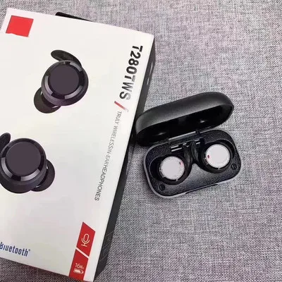 T280 TWS Wireless Earphones True Bluetooth Headphone Charging Case Earbud Sport Running Music Waterproof with Mic for Phones