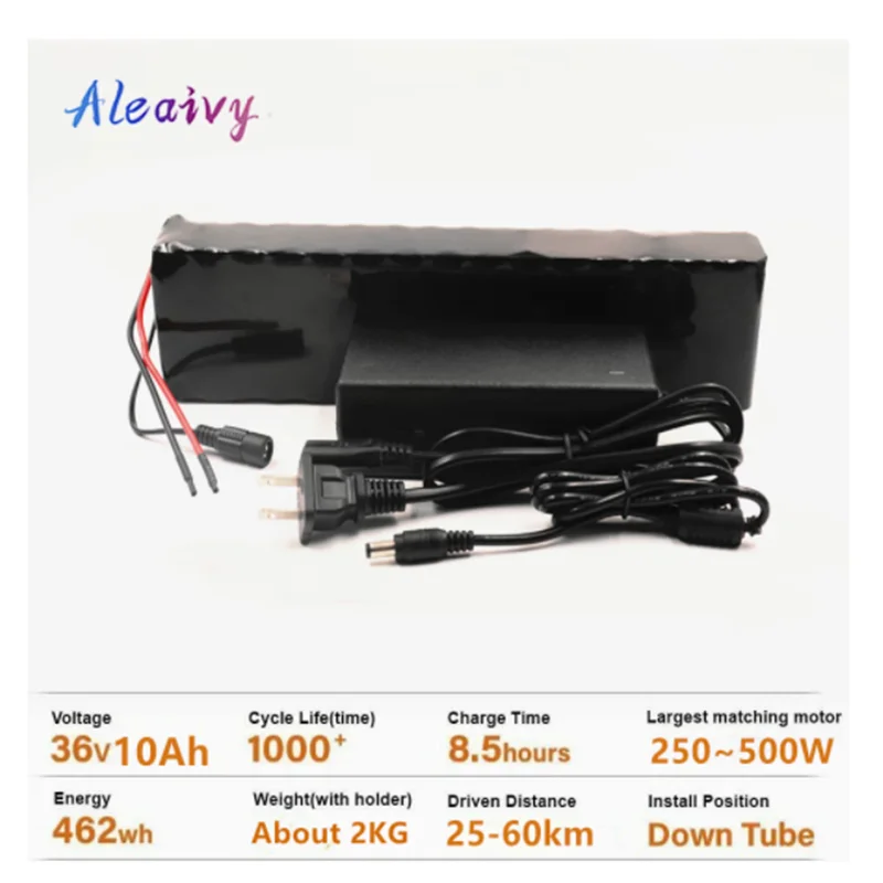 Aleaivy 36v 10Ah 10S3P 18650 rechargeable battery modified bicycle electric scooter charger lithium ion + 42V 2Acharge | Электроника