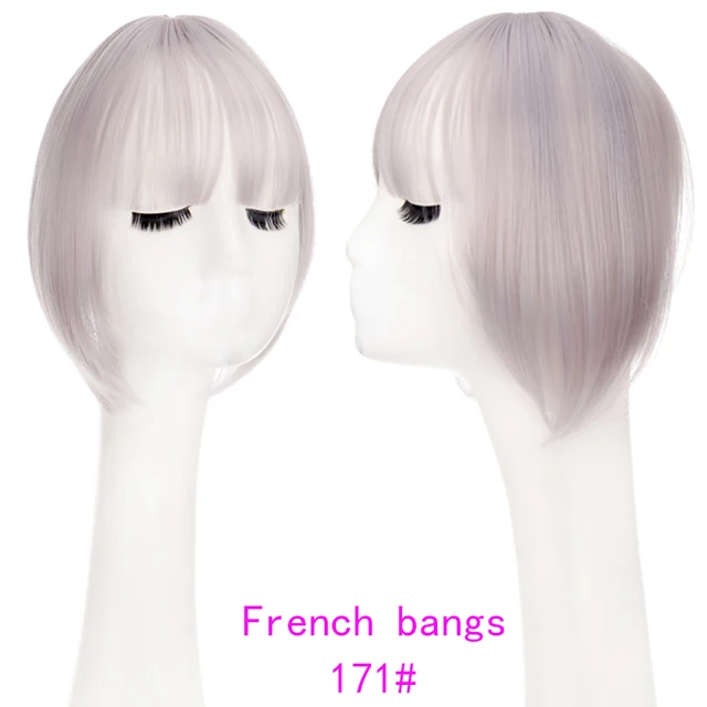 TALANG Neat Front Fringe Clip In  Hair Bangs  Hair Extensions Sweeping Side Blunt Bang Natural Black Brown Hairpieces BF04