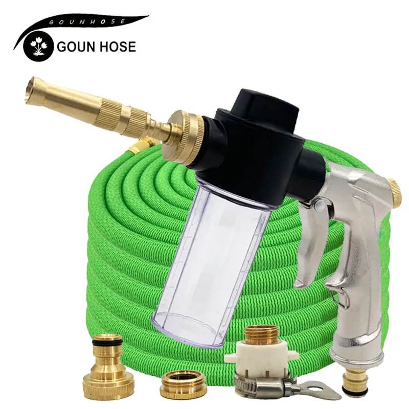 New Telescopic Hose Water Gun Light And Wear-Resistant Magic Watering High Pressure Car Wash Foam | Дом и сад