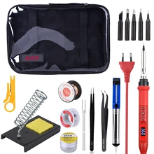 JCD – Kits de fer à souder 80W 220V/110V, Station à boutons multifonctions à température réglable, pointes de fer à souder 908U