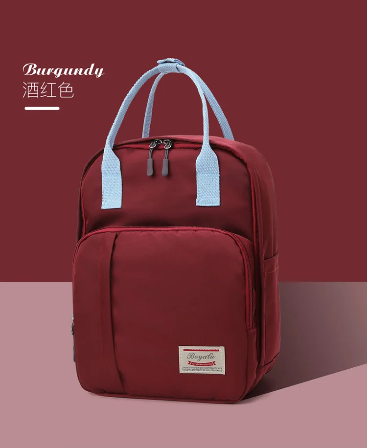 Женская сумка Snailhouse, новинка, большая вместительность, для путешествий, повседневный рюкзак для мам, модный простой рюкзак, сумка для подгузников, сумка для подгузников - Цвет: WineRed