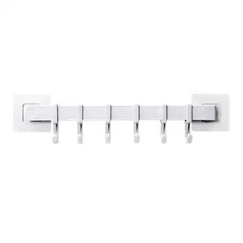 

Bathroom Power Hook Shaver Shape 304 Stainless Steel Wire Drawing Process Adhesive Hook Double Hooks Nailless Hooks
