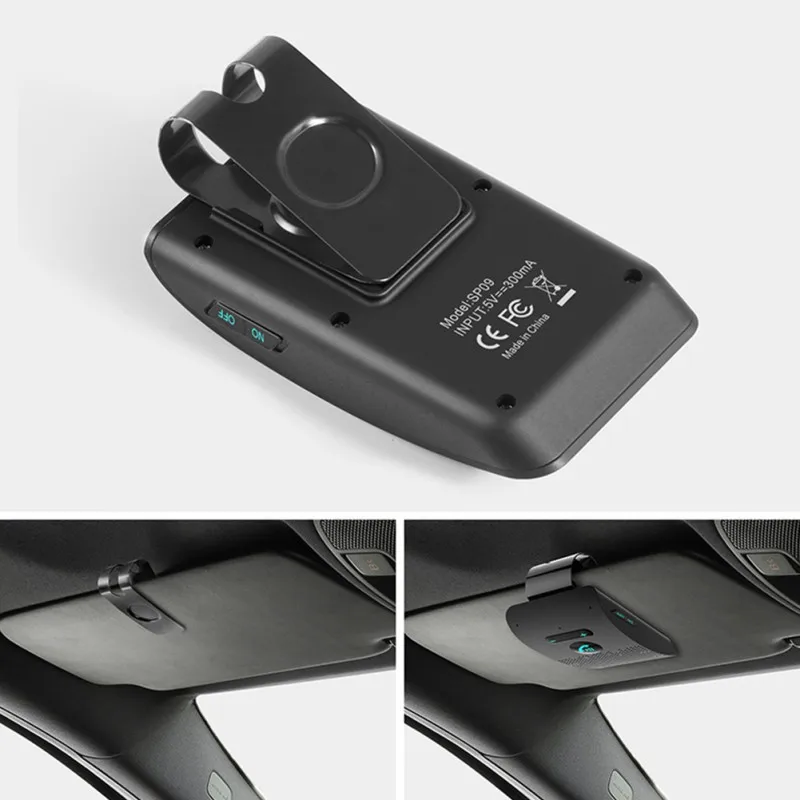 V5.0+ EDR Беспроводной автомобильный Bluetooth громкая связь автомобильный комплект беспроводной Bluetooth динамик телефон солнцезащитный козырек клип динамик телефон