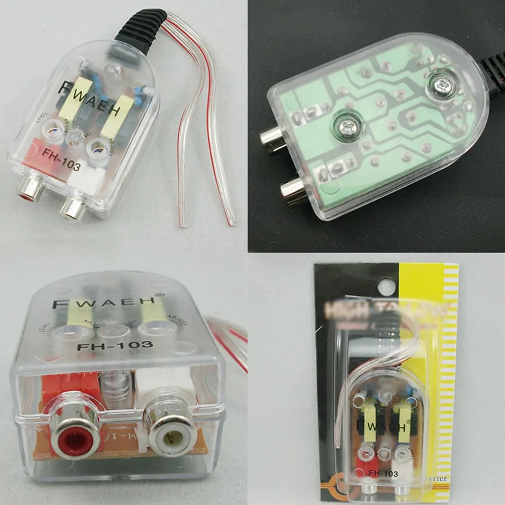 1 шт. 12 В RCA Автомобильная стереоколонка с высоким на низкий линейный