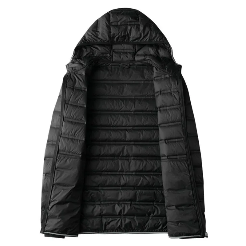 New Autumn Winter Men Duck Down Jacket Ultra Light Thin Plus Size 6XL 7XL 8XL Spring Jackets Men Stand Collar Outerwear Coat