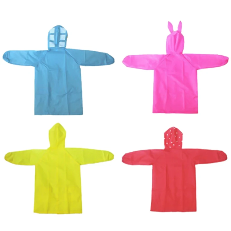 Водонепроницаемый детский плащ с рисунком животных для детей, дождевик, студенческое пончо, Прямая