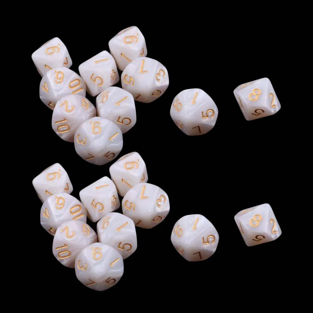20Pcs Dice D10 For D&D TRPG MTG Party Dice Game DIY Supply Board Game